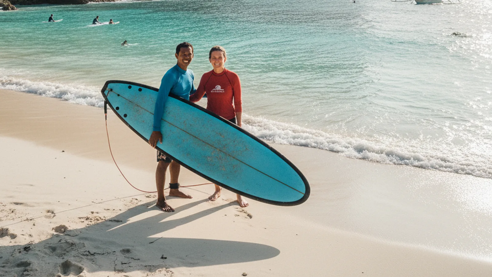 Surfing in Pecatu, Bali