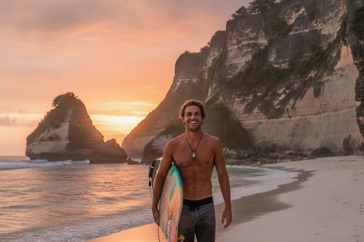 Surf & Stay Package - 5 lessons - Rp 400.000